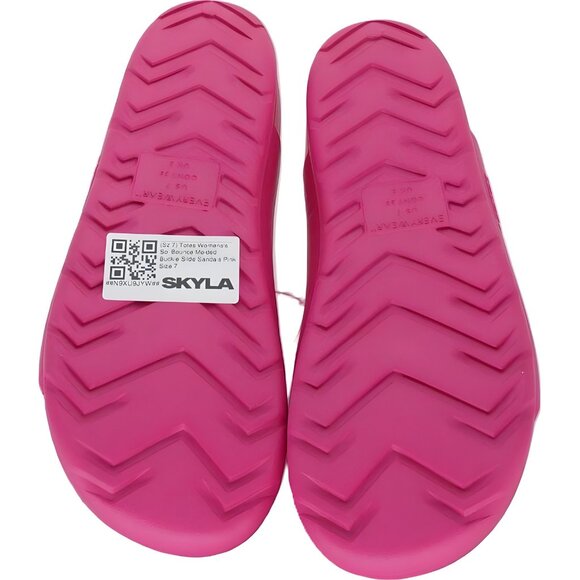 Pink Totes Women's Sol Bounce Slide Sandals with Buckle - Size 7 - Picture 6 of 6